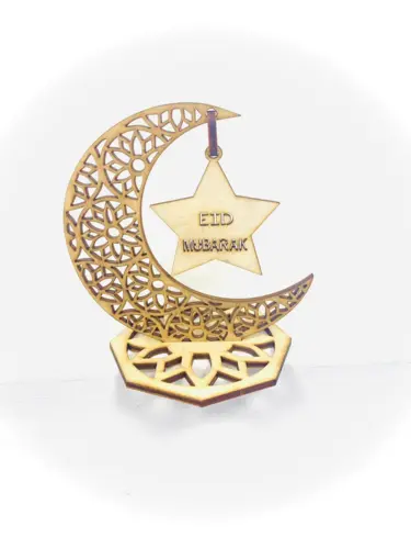Eid Mubarak Holzdeko-Ständer (10 cm)