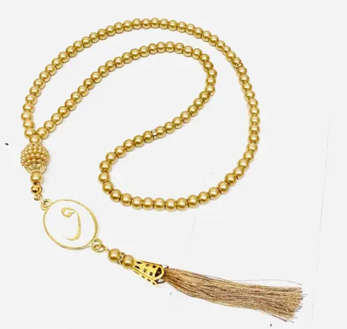 Perlen-Tasbeeh in Goldfarbe (99 Perlen)
