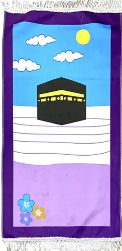 Große Kinderbettdecke Kaaba Lila
