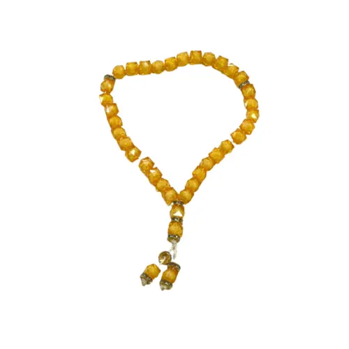 Gul Krystal tasbih, med 33 perler