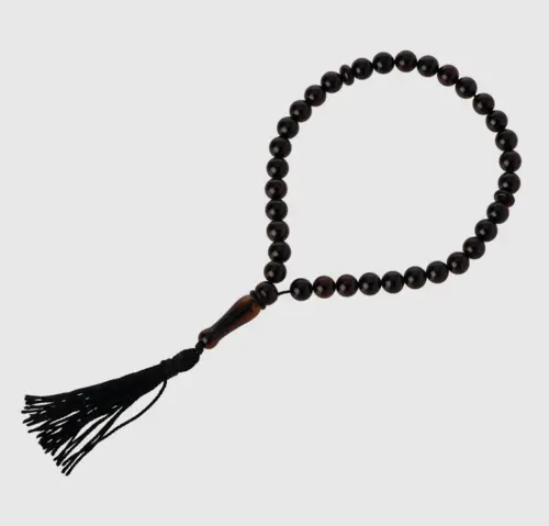 Kirschrotes Bernstein Tasbih mit 33 natürlichen Perlen