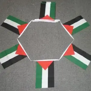 Palästina Banner mit 20 Flaggen