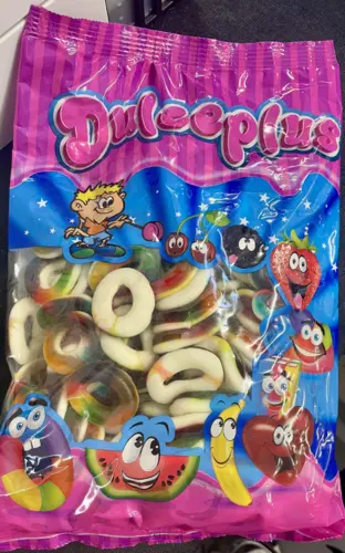 Mehrfarbige Jelly Ringe - 1kg Dulcheplus