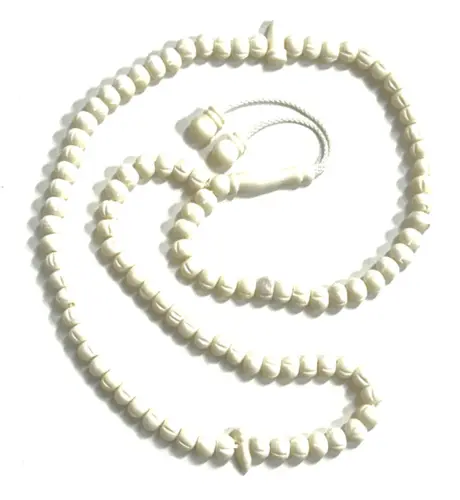 Handgefertigte Tasbih aus Kamelknochen, groß