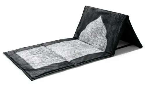 Black Dhikr Premium Gebetsteppich mit Rückenlehne