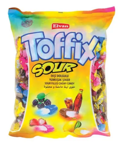 Sour Pulver Fyldt Soft Candy Toffix (800 gr)