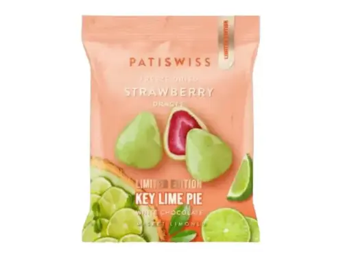 Frystorkade Jordgubbar, Med Lime Pie, Patiswiss