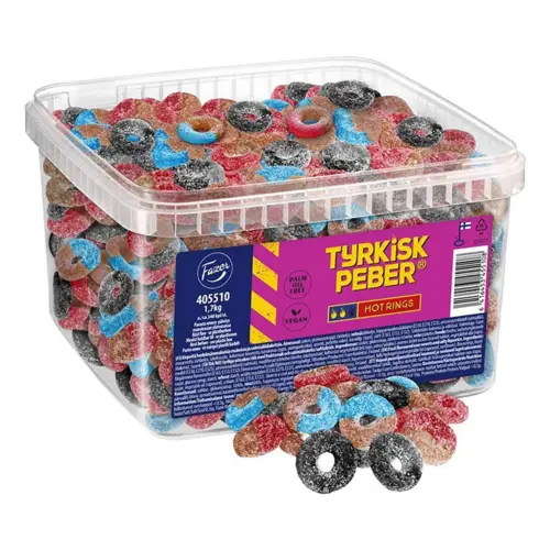 Tyrkisk peber, hot rings, vegansk, 1700g