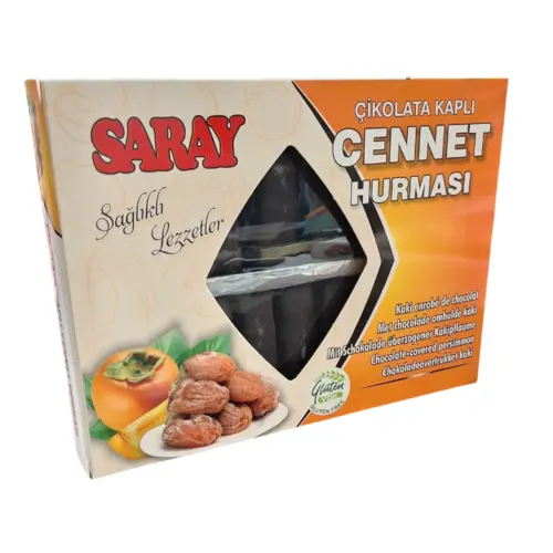 Saray Glutenfri Chokoladeovertrukne Kakifrugter, 280g.