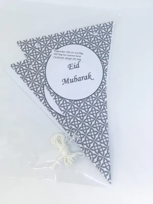 Eid Mubarak Dekoration schwarz/weiß - Hergestellt in Dänemark