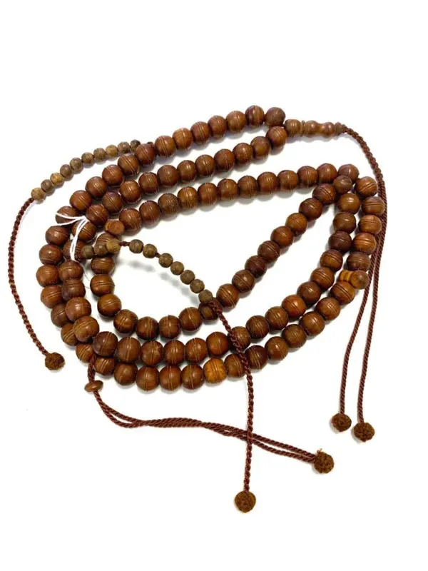Äkta Trä Tasbih Mörkbrun Stor 99 pärlor