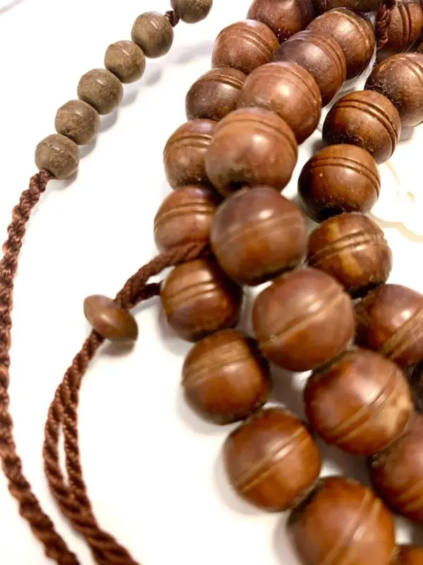 Äkta Trä Tasbih Mörkbrun Stor 99 pärlor