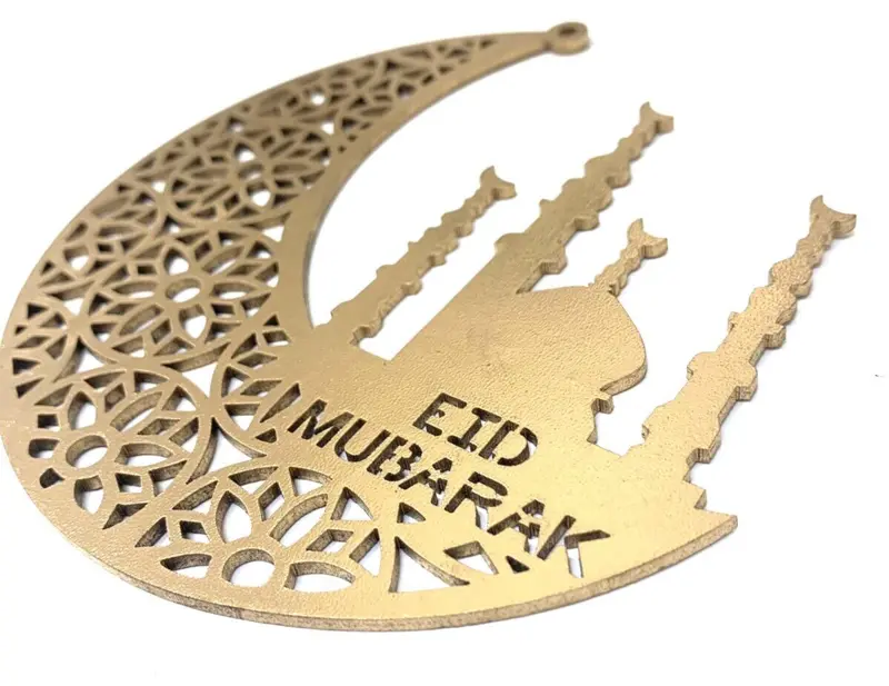 Eid Mubarak Trädekoration Guld 10 cm