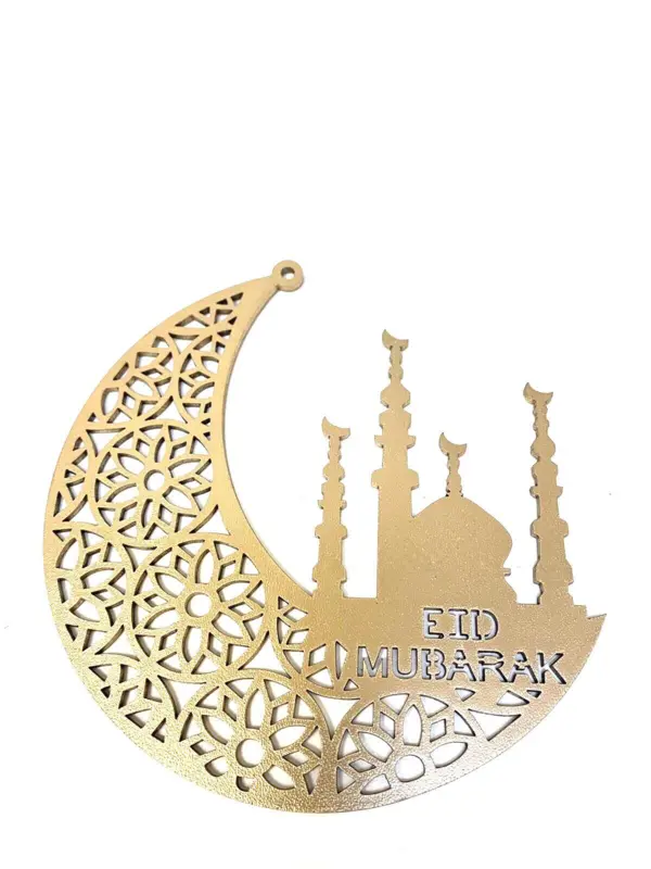 Eid Mubarak Trädekoration Guld 10 cm