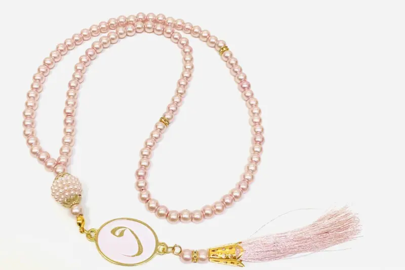 Perle Tasbih Lyserød, 99 perler