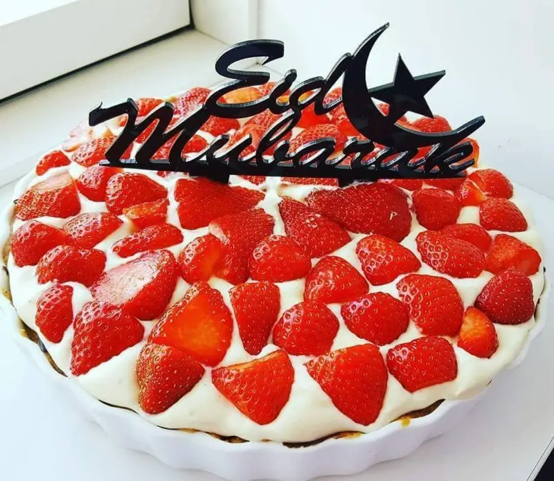 Eid Mubarak Cake topper i Svart