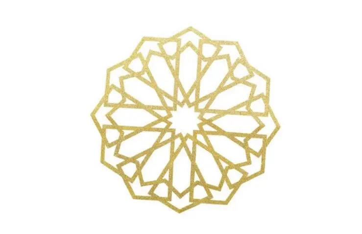 Arabesque væg dekoration i guld  (50cm)
