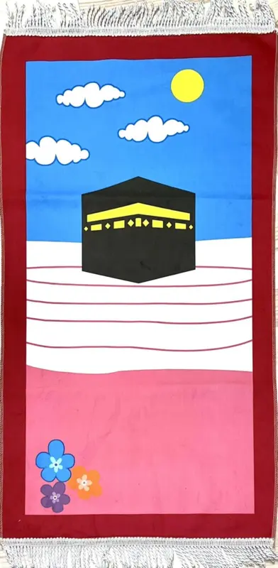 Stor Børnebedetøppe Kaaba Rød