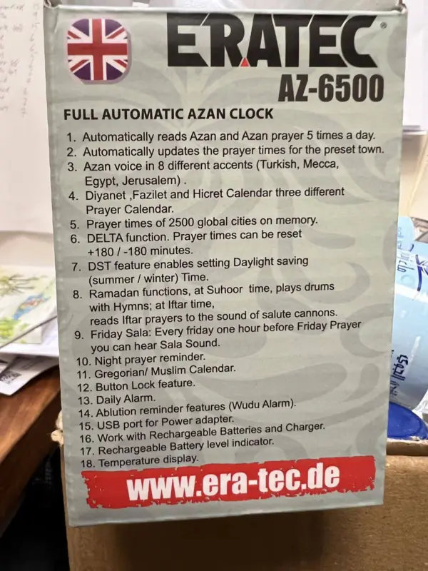 Eratec Azaan-klocka i grå färg