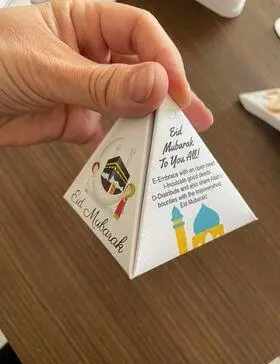 Eid ul fitr Geschenk Pyramidenbox