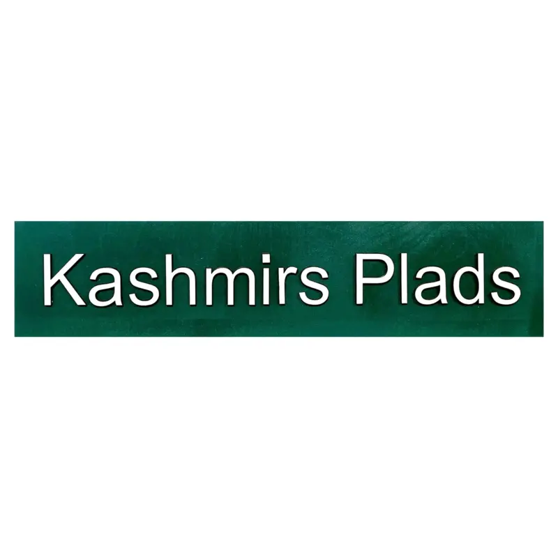 Kashmiri's Plads Gatuskylt i Trä, Handgjord