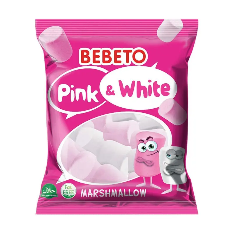 Marshmallow rosa & vit Bebeto 275g