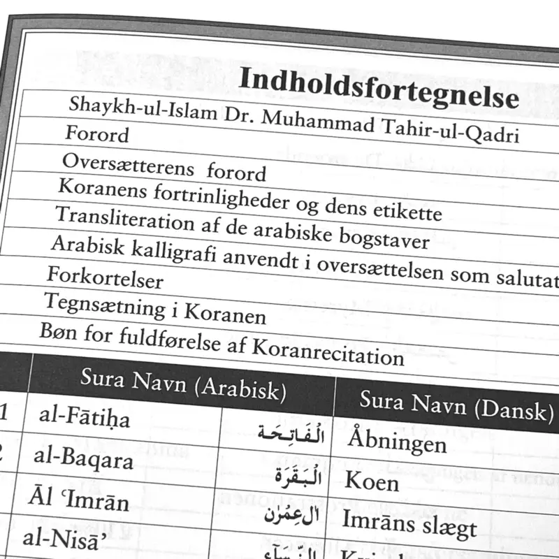 Den strålande Koranen (Danska/Arabiska)
