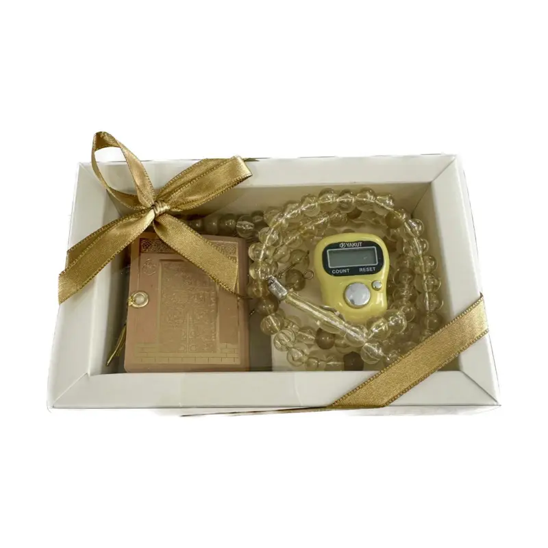 Presentset med liten Koran, pärltasbih och digital tasbih