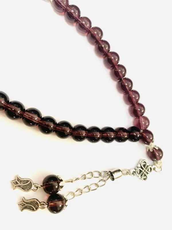 Granatæble Farvet Glas Tasbih med 33 Perler