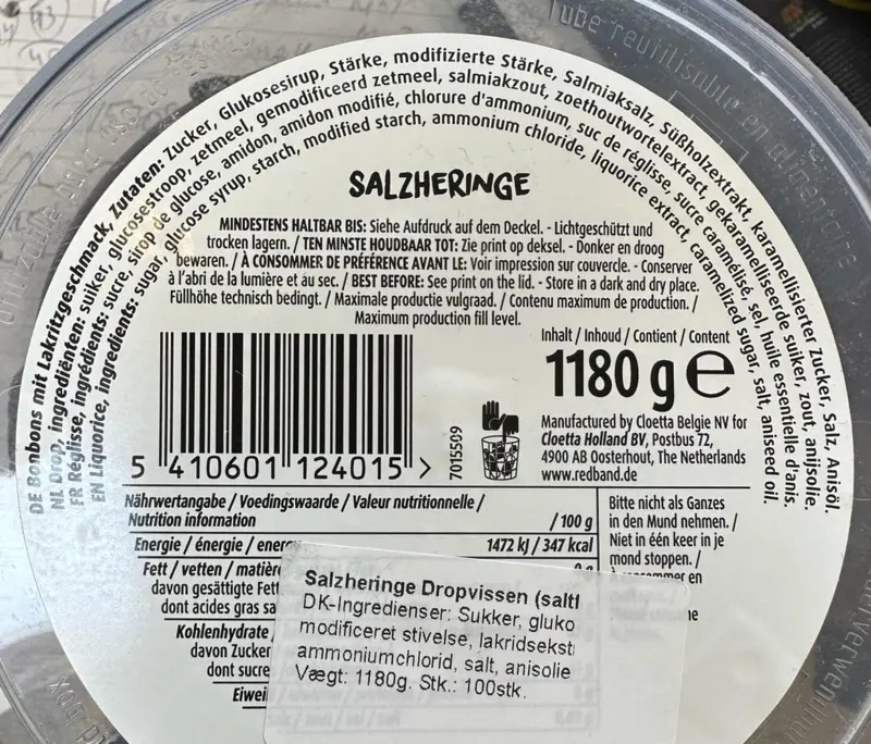 Saltfisk, Red Band, Lakrids, 1180g