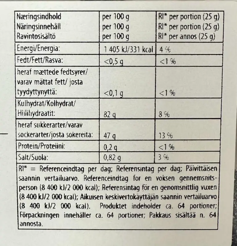 Salzige Lakritz-Haribo, 1,6 kg