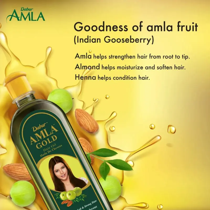 Amla Gold hårolie, 200ml