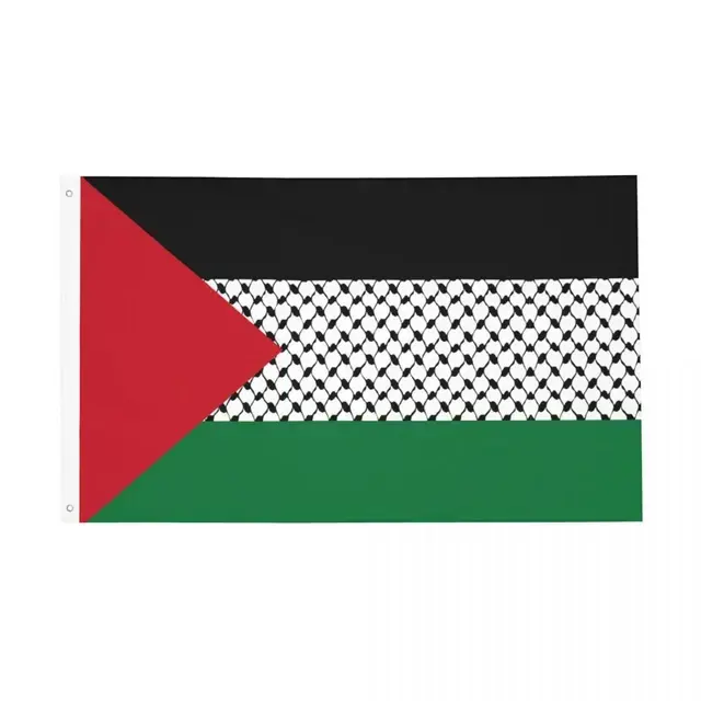 Luxus Palästina-Flagge mit Keffiyeh-Design, 60 x 100 cm