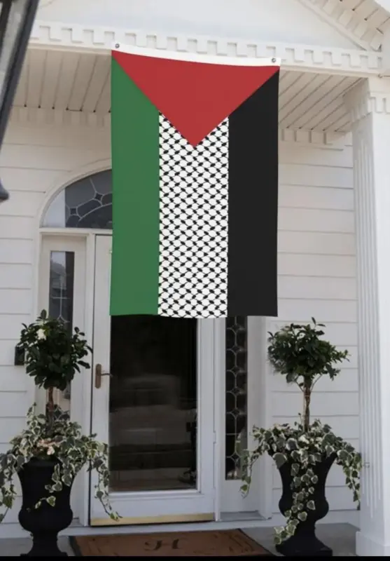 Luxus Palästina-Flagge mit Keffiyeh-Design, 60 x 100 cm