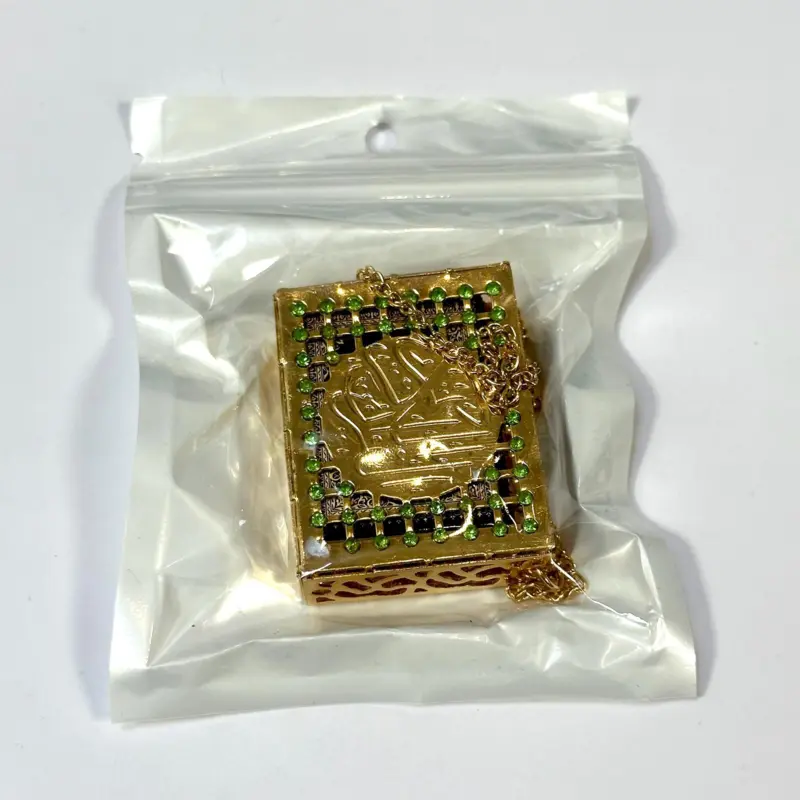 Mini koran i metalæske, guld/grøn