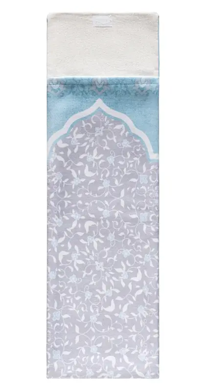 Sky Blue Floral Reisegebetsteppich