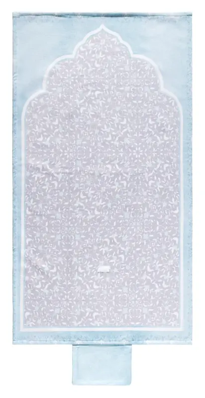 Sky Blue Floral Reisegebetsteppich
