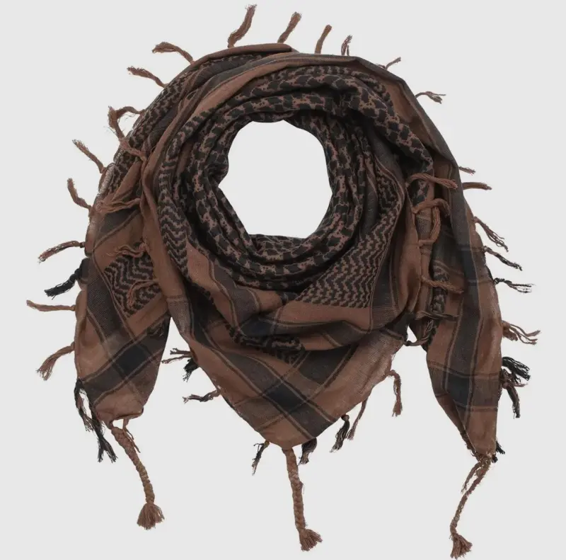 Palästina Schal, Keffiyeh, Braun/Schwarz