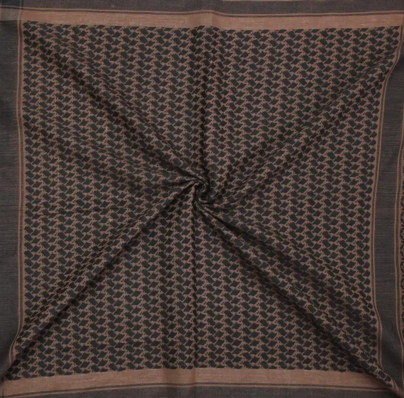 Palästina Schal, Keffiyeh, Braun/Schwarz