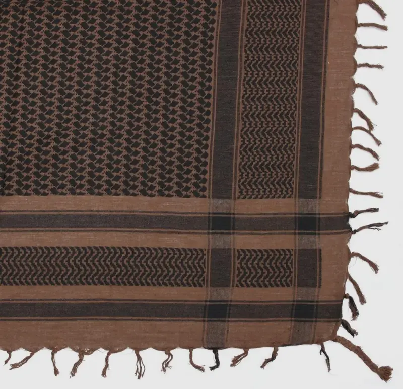Palästina Schal, Keffiyeh, Braun/Schwarz