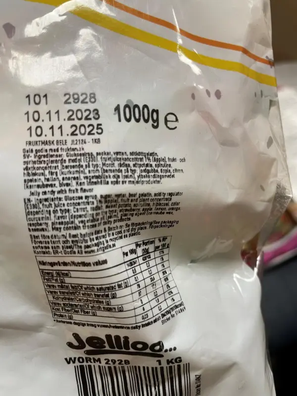 Jellioo Jelly Worms 1kg