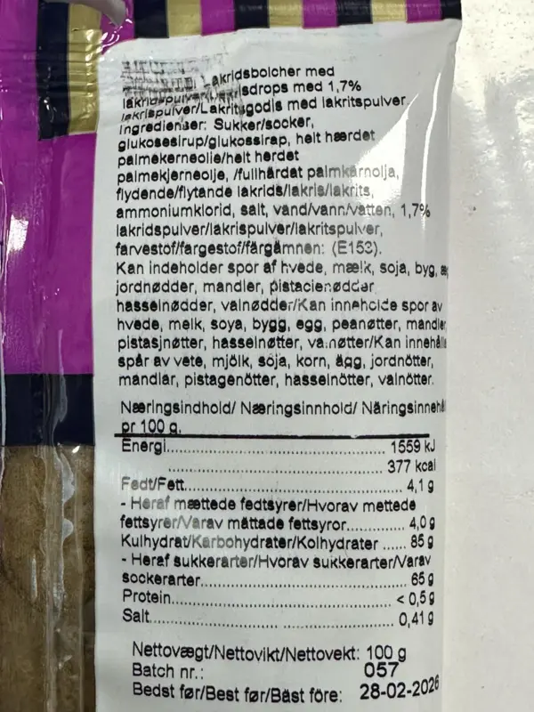 Nørregade Lakritsugglor, 100g