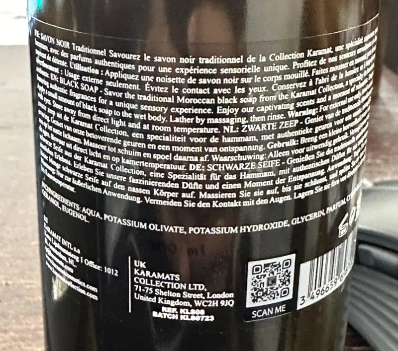 Savon Noir Rose Musc, flytande lyxtvål, 300ml