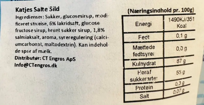 Katjes saltade fisk, 175g