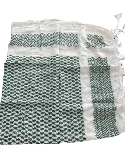 Palestina Halsduk, Keffiyeh, Vit/Grön