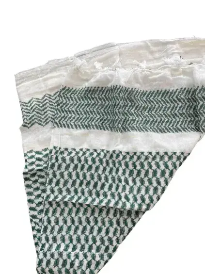 Palestina Halsduk, Keffiyeh, Vit/Grön