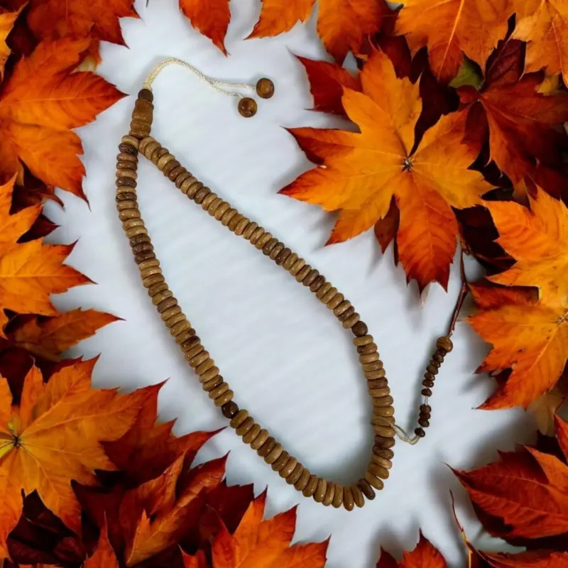 Sultan Holz Tasbih mit 99 Perlen in Dunkelbraun