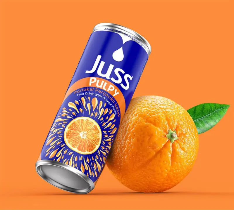 Fruchtgetränk mit Orangstücken Juss Pulpy 250ml