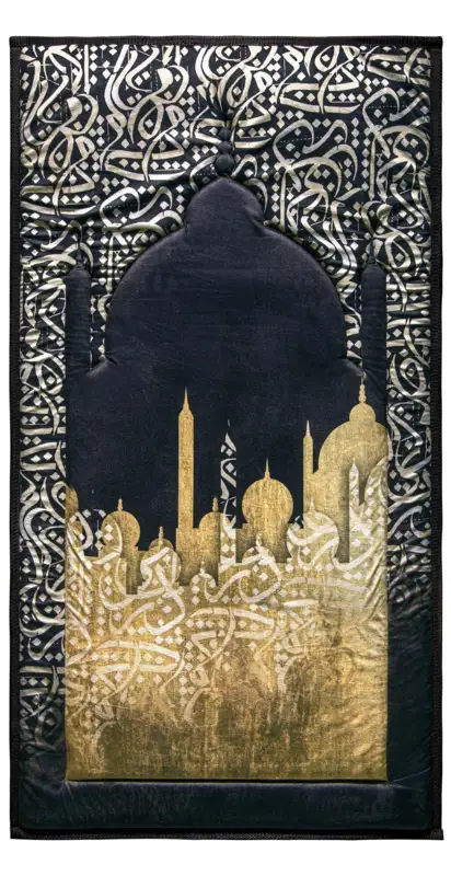 Black Calligraphy Premium Bedetæppe