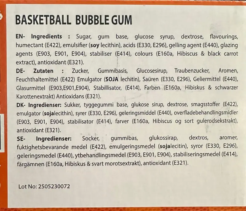 Basket Balls Tutti Frutti Kaugummi, 200 Stk